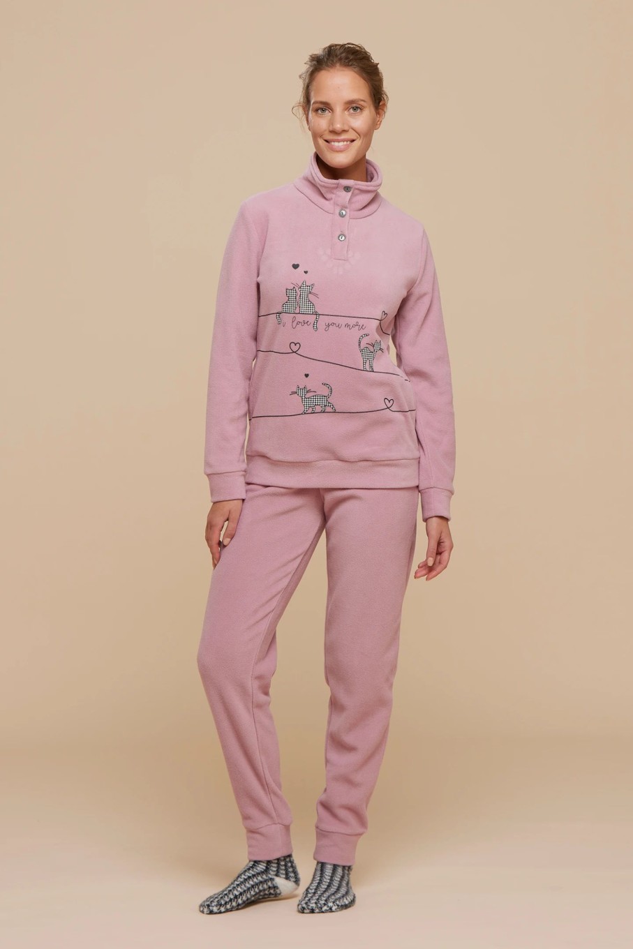 Donna noidinotte | Pigiama Donna Micropile Love Cat