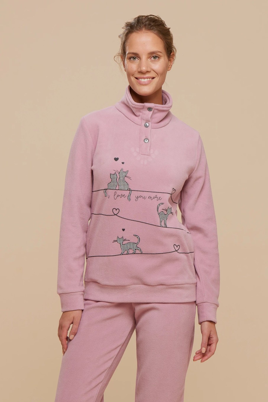 Donna noidinotte | Pigiama Donna Micropile Love Cat