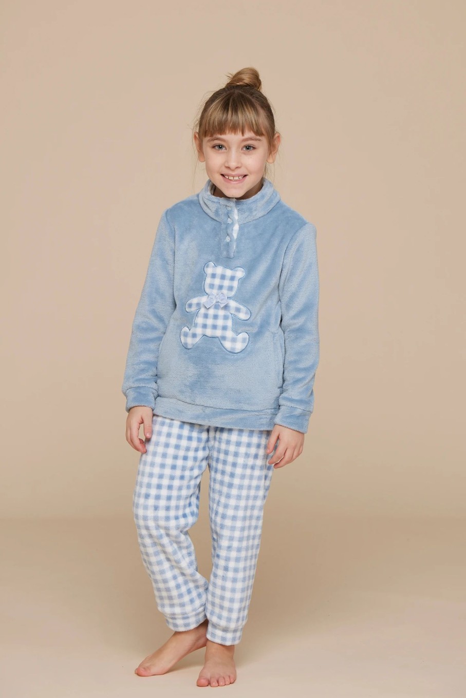 Bambino noidinotte Pigiami E Vestaglie | Pigiama Bambina Coral Vichy Heart