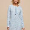 Donna noidinotte | Camicia Da Notte Caldo Cotone Vichy Open