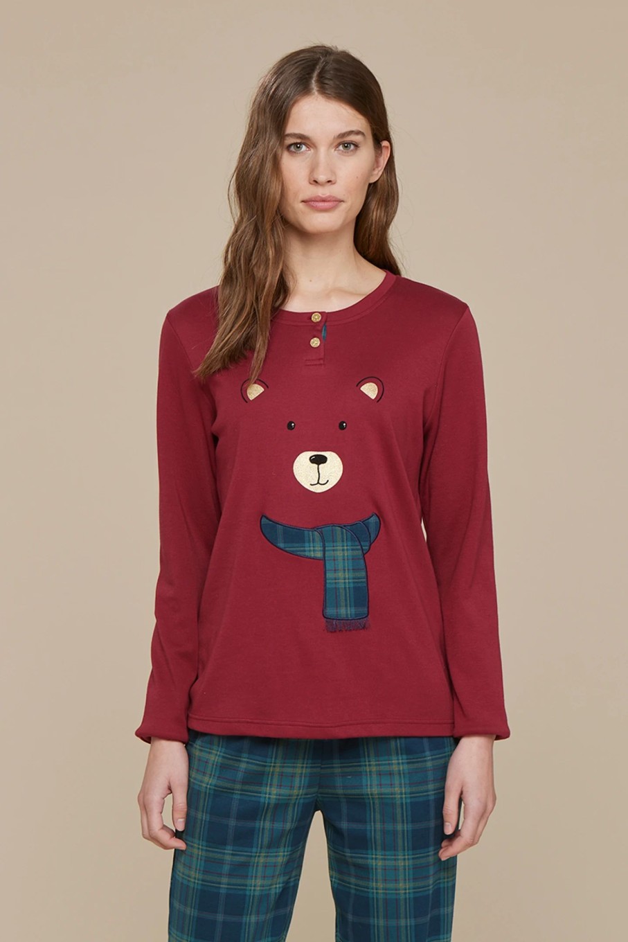 Donna noidinotte | Pigiama Donna Caldo Cotone Xmas Bear